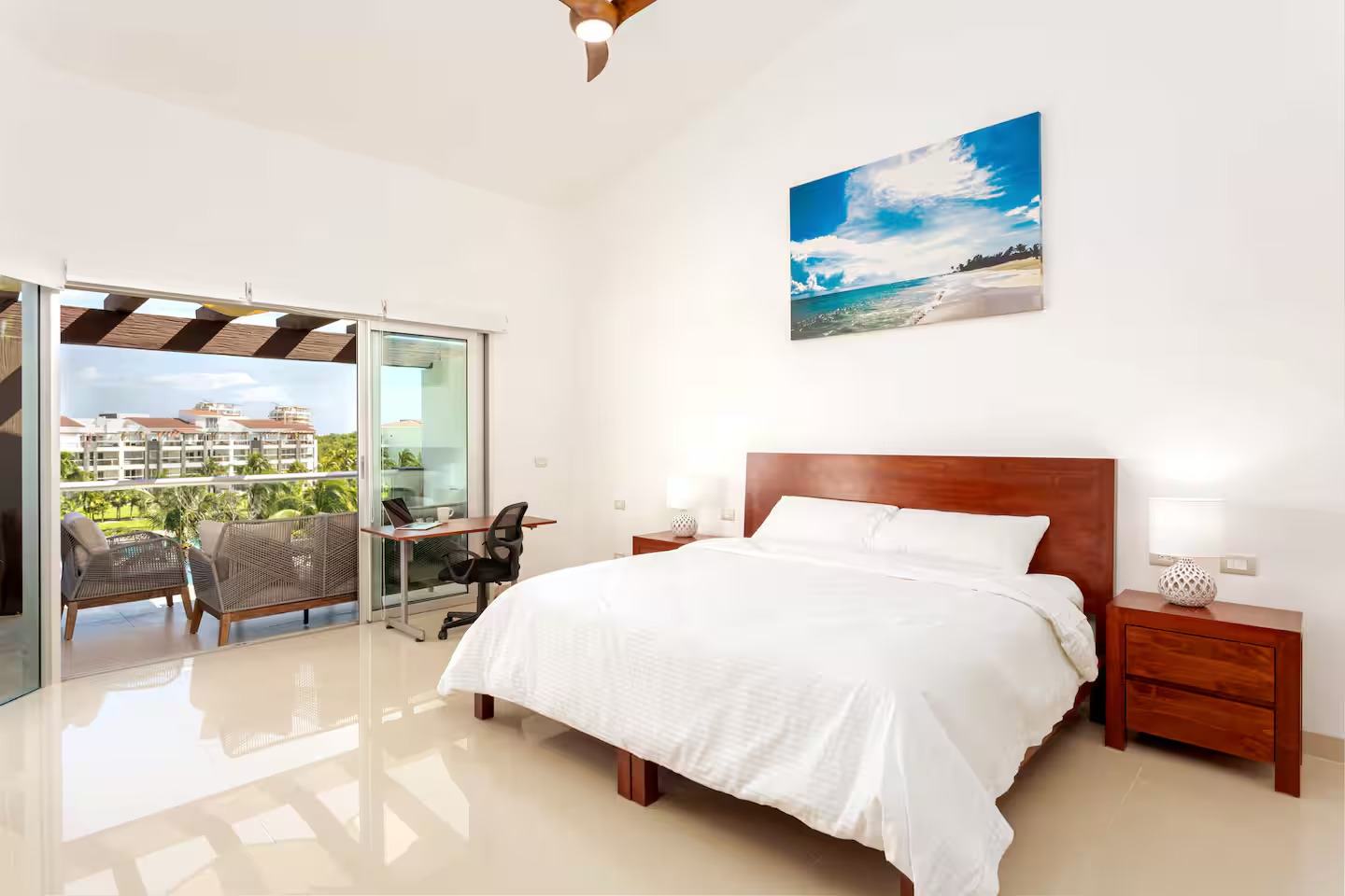 Primary bedroom with a king bed